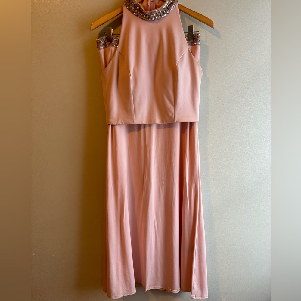 2 Piece Prom Dress Halter Style by Crystal Doll